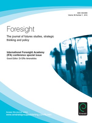 cover image of foresight, Volume 18, Number 1